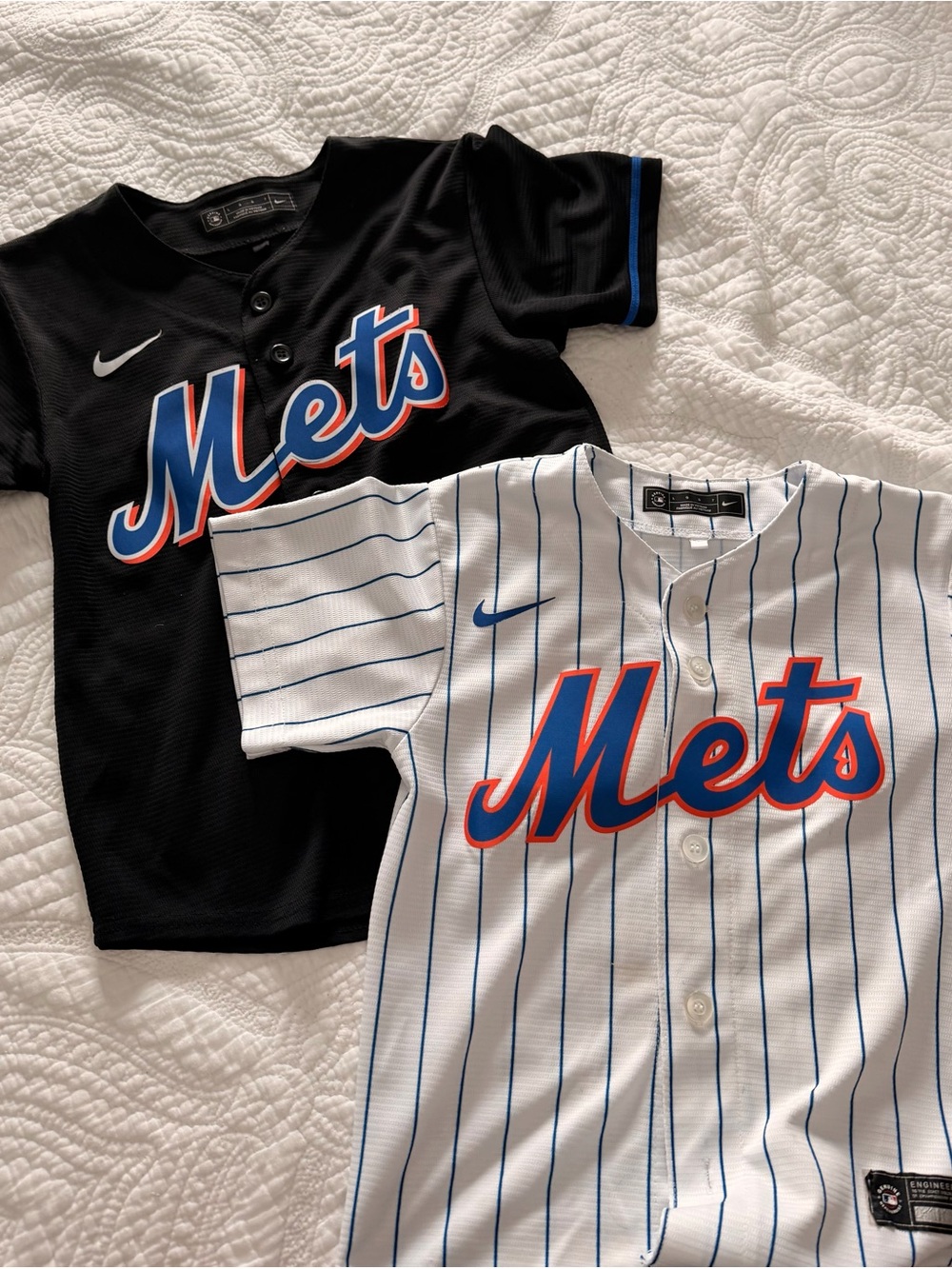 Nike Kids New York Mets Jersey Set - Black & White - Size L / 7